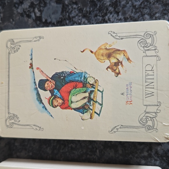 Norman Rockwell Illustrated Seasonal Playing Cards Vintage Unopened - Picture 5 of 10